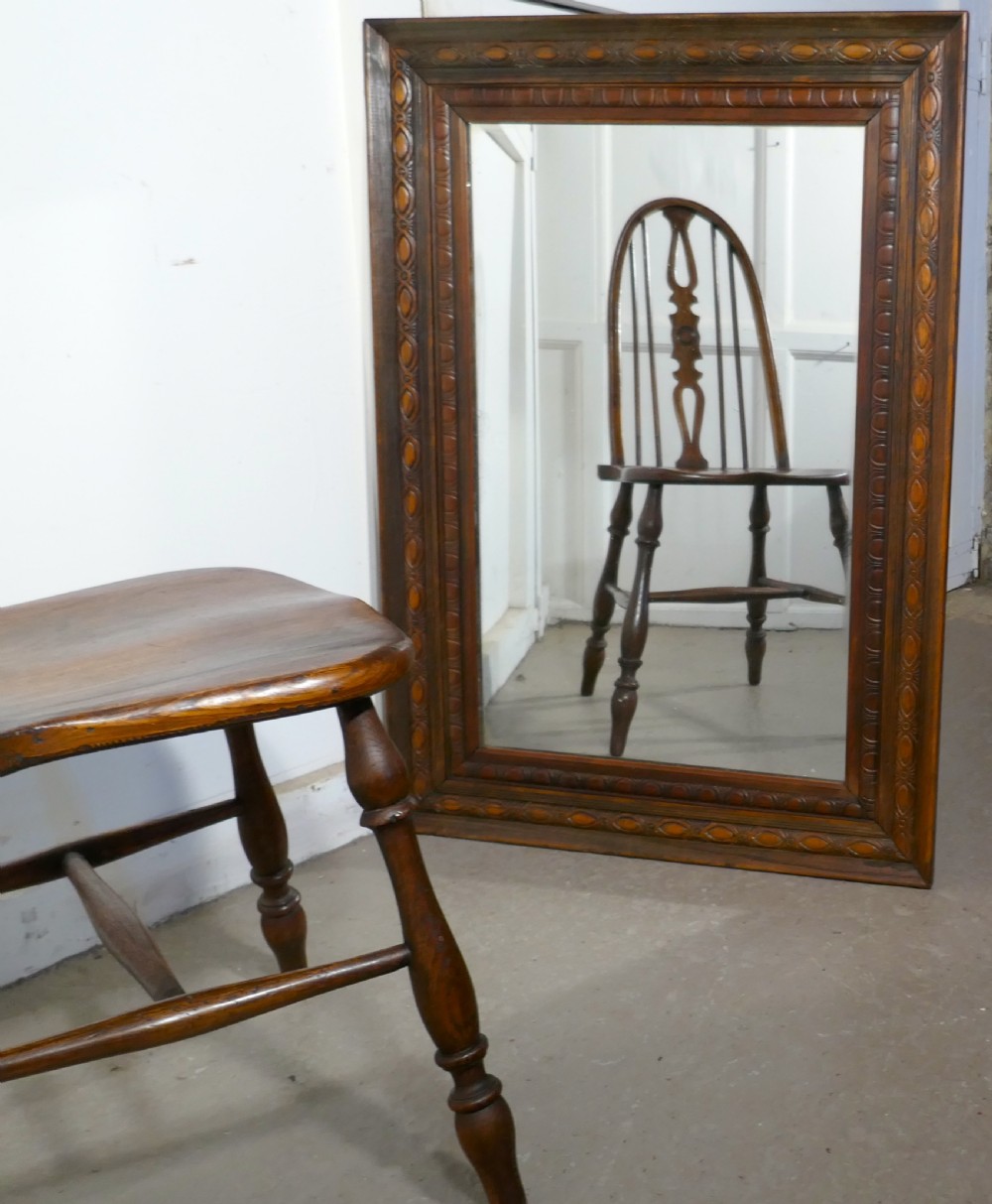 A 19th Century Carved Oak Mirror View V