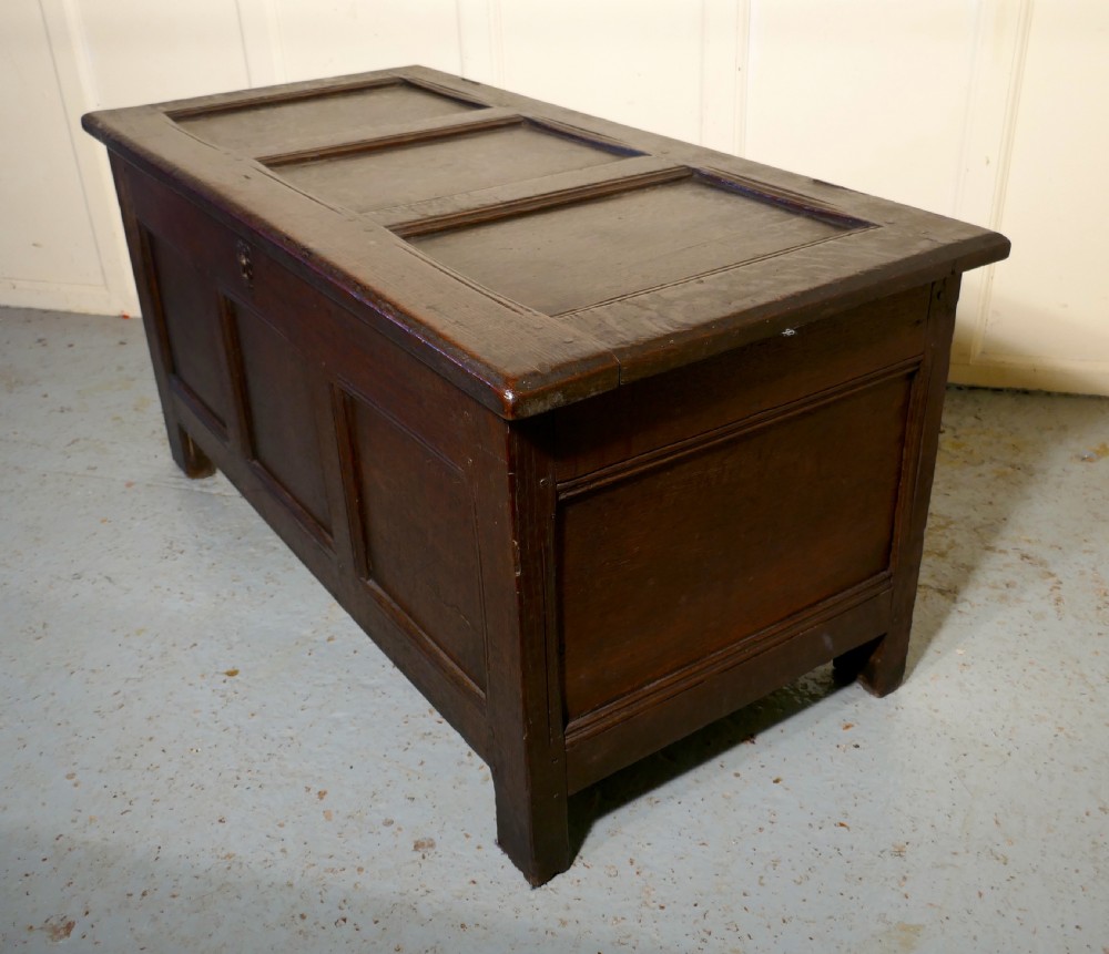 18th Century  Panelled Oak Coffer  View IV