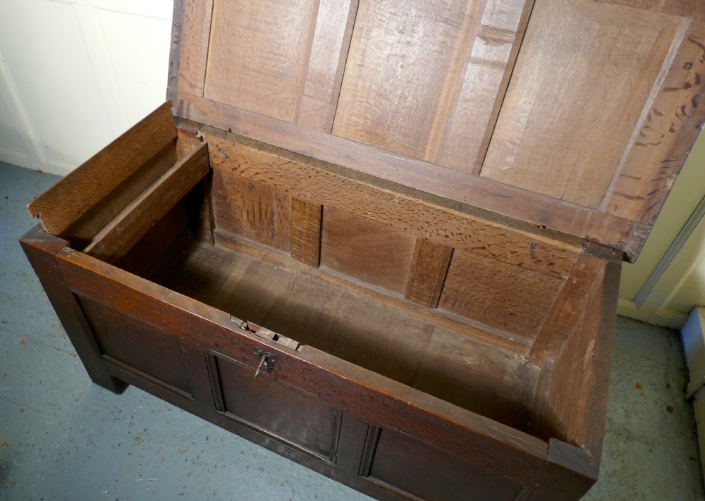 18th Century  Panelled Oak Coffer  View II