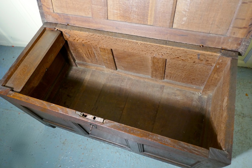 18th Century  Panelled Oak Coffer  View V