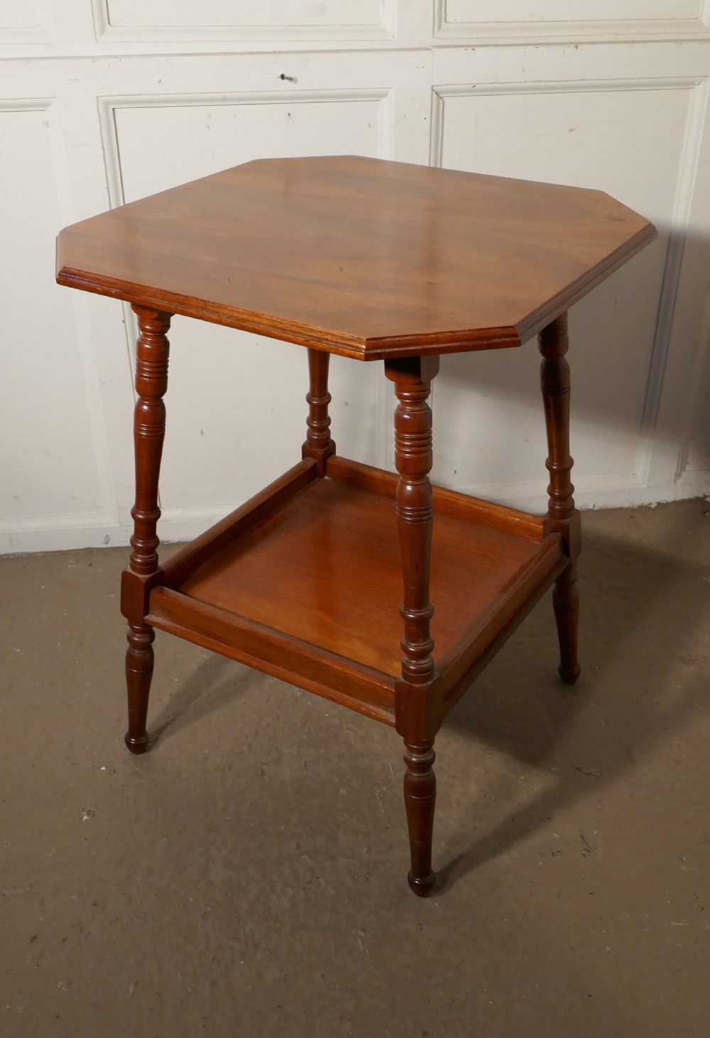 An Edwardian Blonde Mahogany Etagere or Occasional Table