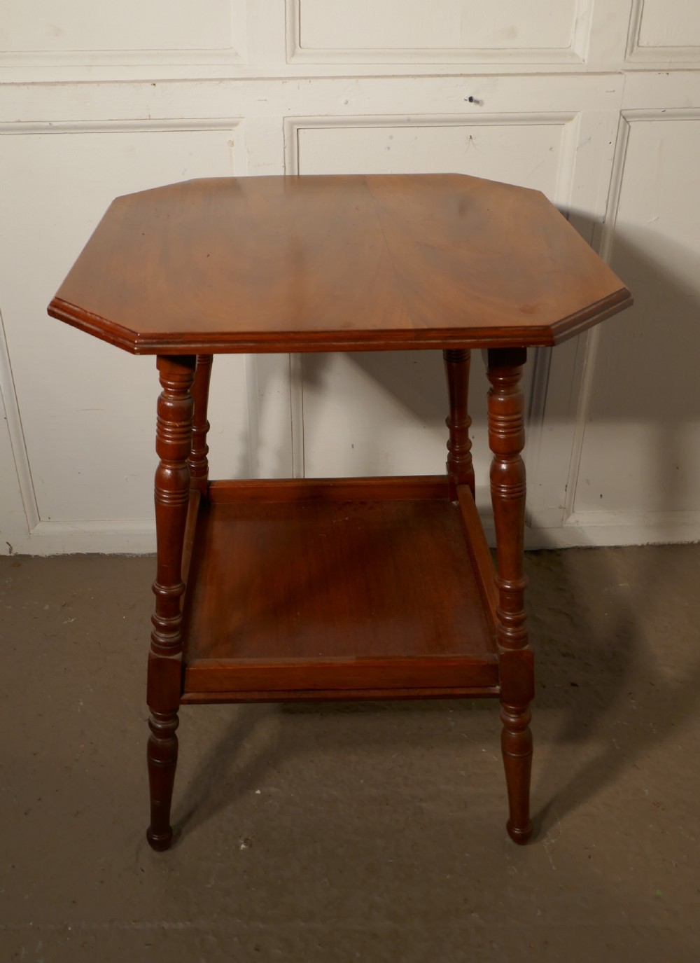 An Edwardian Blonde Mahogany Etagere or Occasional Table View IV