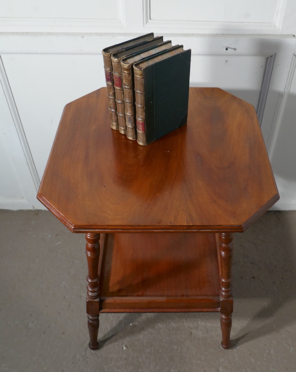 An Edwardian Blonde Mahogany Etagere or Occasional Table View V
