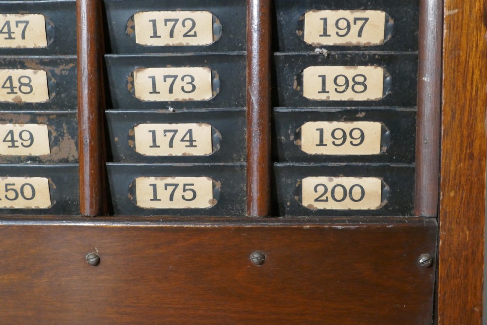 Mahogany Clocking in Time Card Rack View II