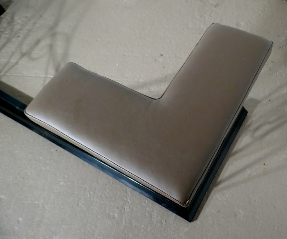 Large Decorative Wrought Iron and Leather Club Fender View II