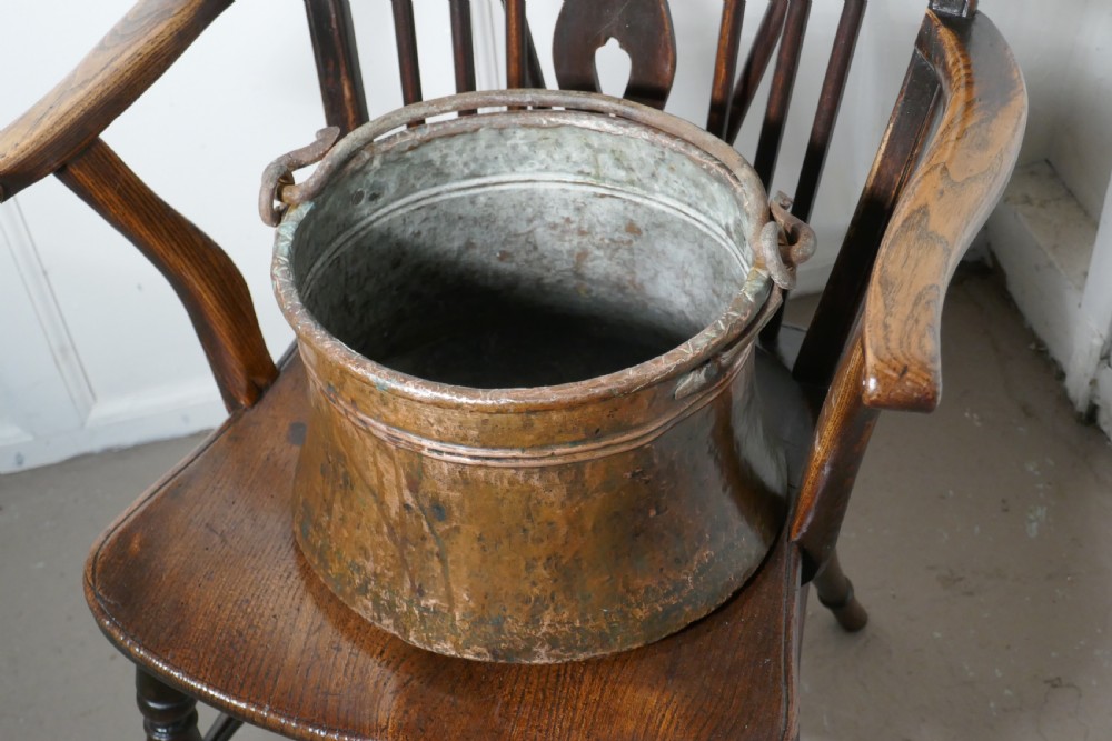 Early 19th Century Beaten Copper Cooking Pot, Cauldron  View VI