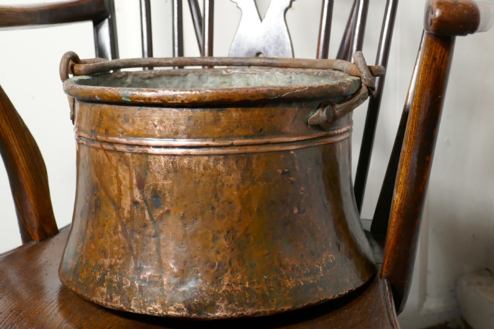 Early 19th Century Beaten Copper Cooking Pot, Cauldron  View VII