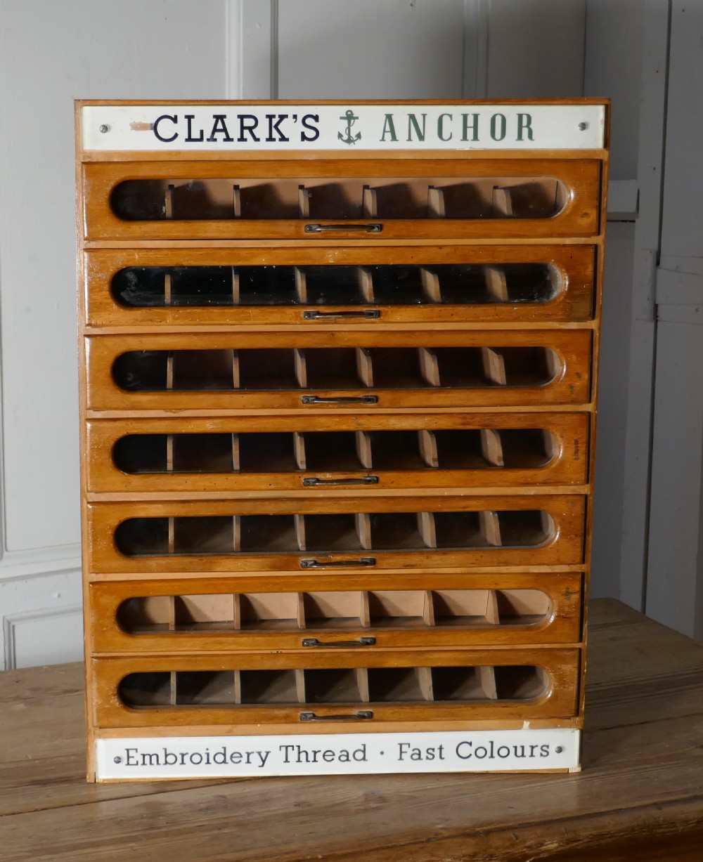 Clark’s Anchor Cotton Haberdashery Advertising Drawers Cabinet View VII