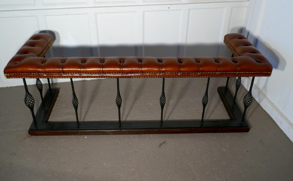 A Large Wrought Iron and Leather Club View II