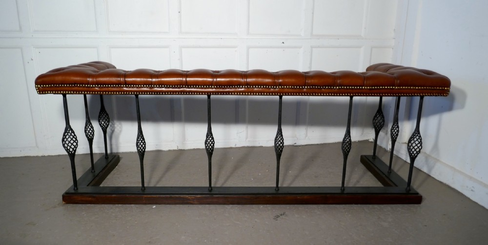 A Large Wrought Iron and Leather Club View III