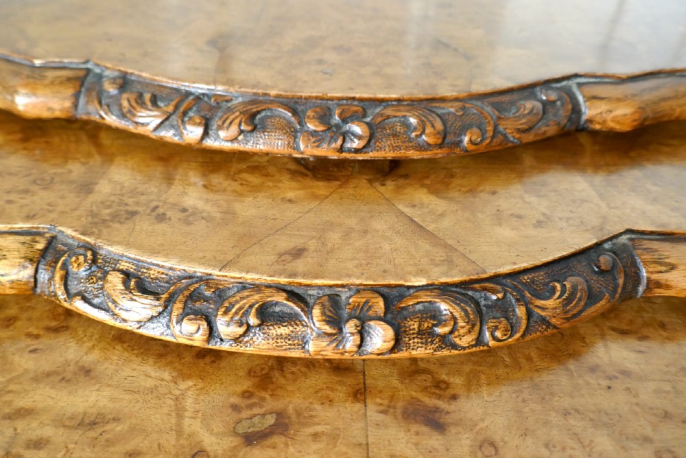 Decorative Burr Walnut Nest of Three Tables View IV