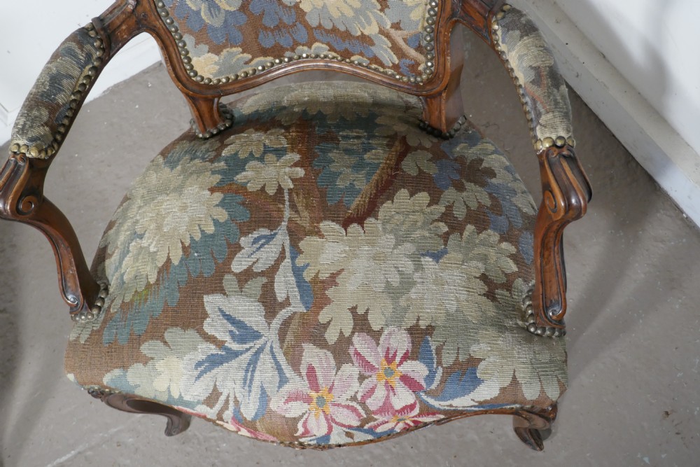 A pair of French Arts and Crafts Walnut Salon Chairs  View V