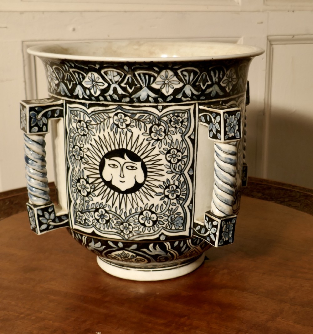Large Bretton Folk Art Jardiniere 