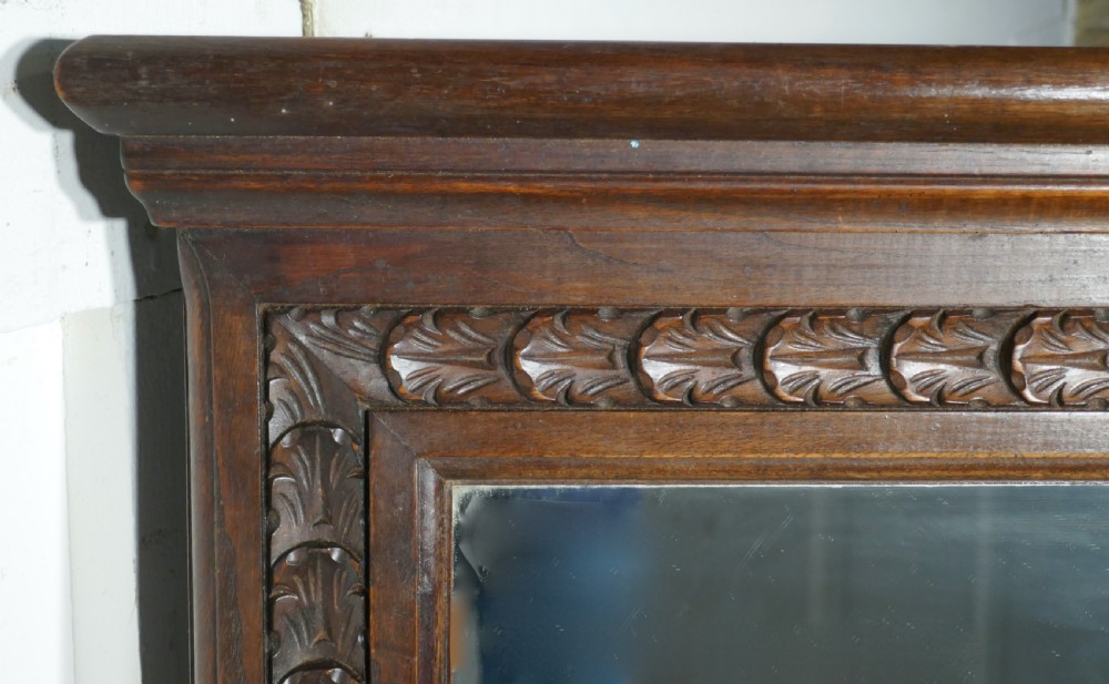  Large Breton Carved Chestnut Wall Mirror View V