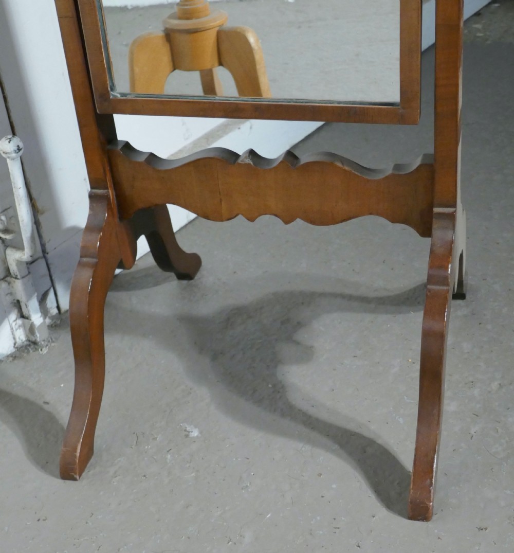 Stylish Edwardian Mahogany Cheval Mirror View IV