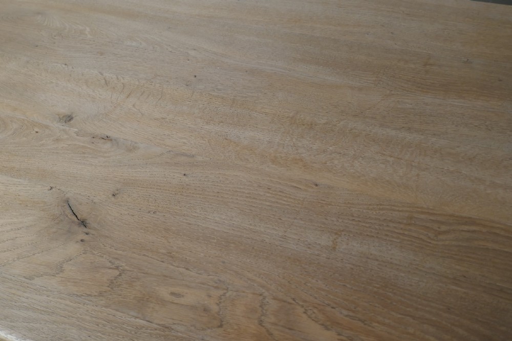 French Bleached Oak Farmhouse Table View V