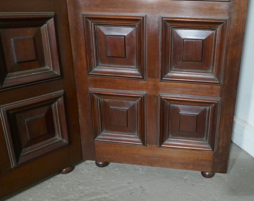 Very Unusual 3 Fold Mahogany Room Divider with Hunting Prints View VII