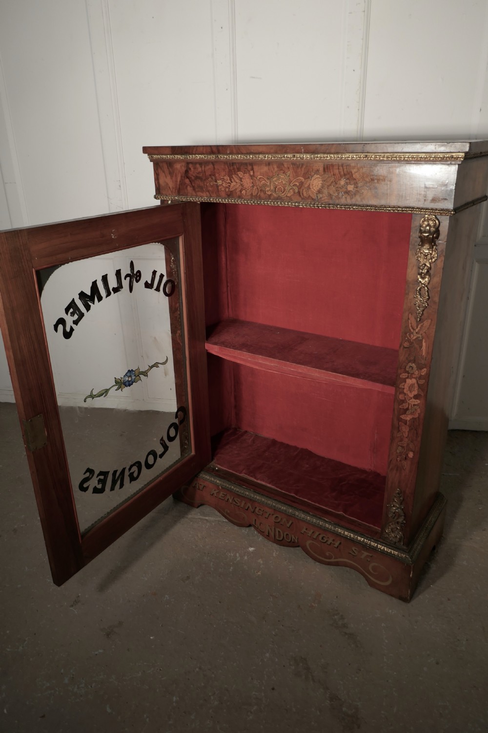 Superb Figured Walnut Perfume Cabinet from Barkers of Kensington View IX