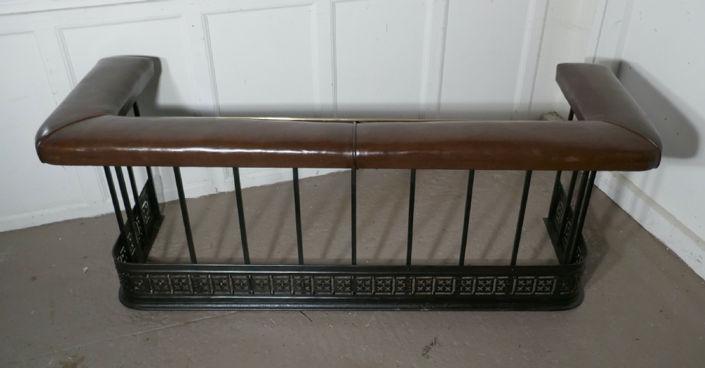 Arts and Crafts Copper and Iron Club Fender  View III