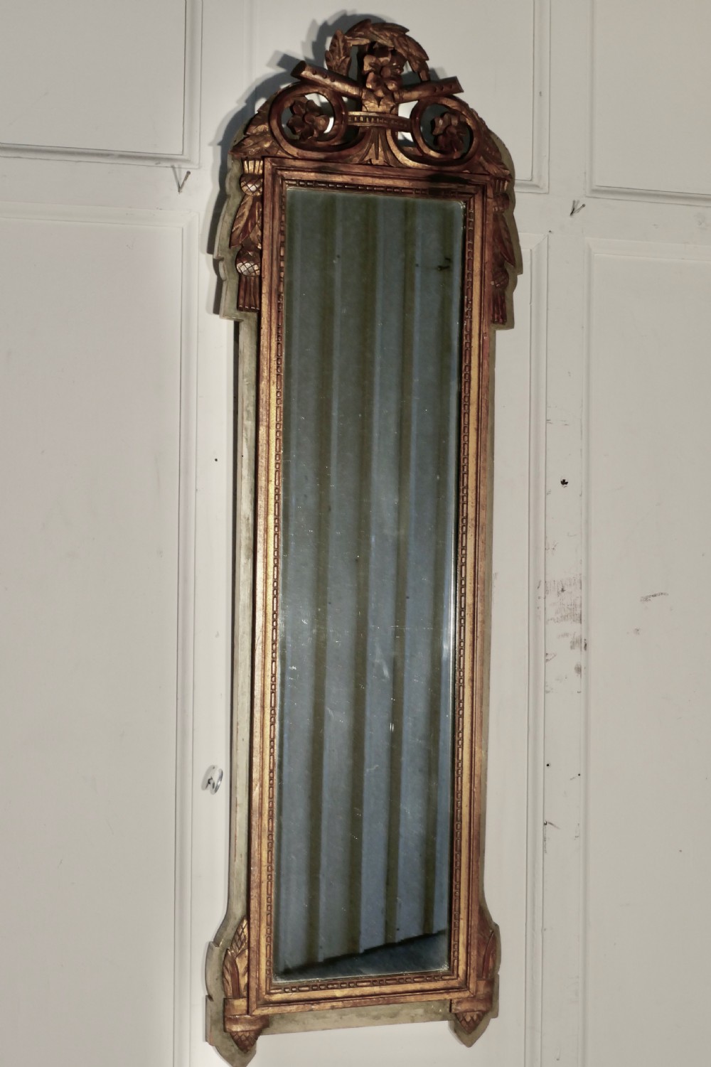 Napoleon III, Distressed, Faded Long Wall Mirror