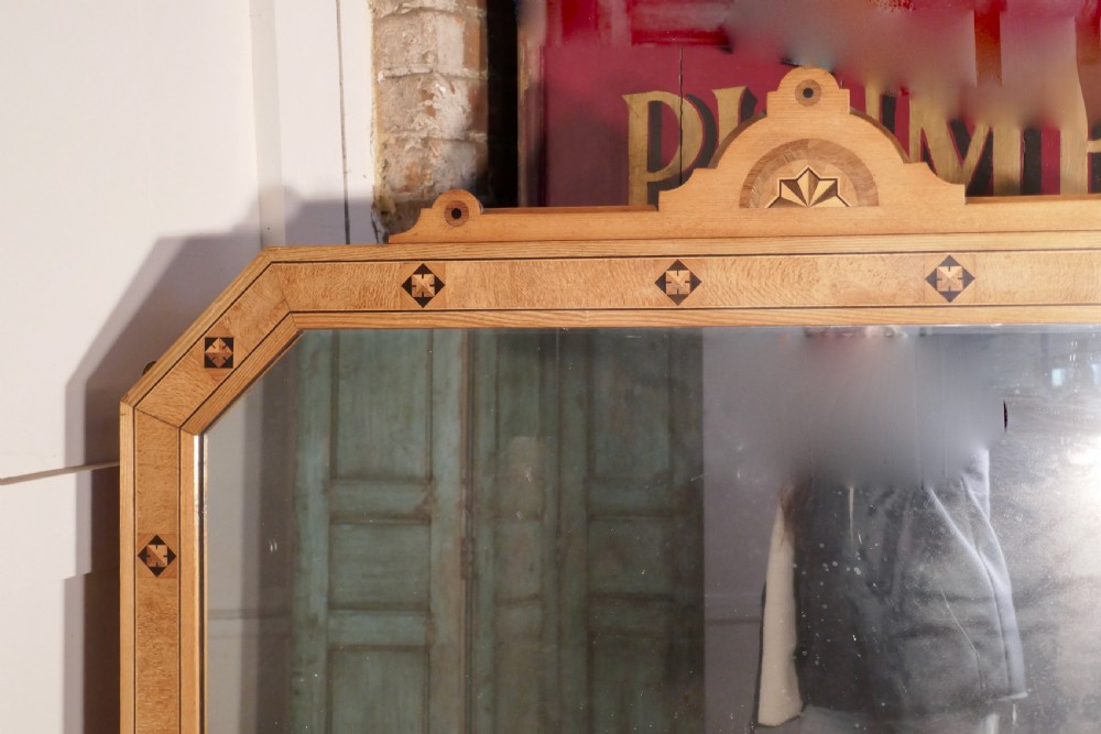 Large Victorian Arts and Crafts Over Mantle Mirror   View VI