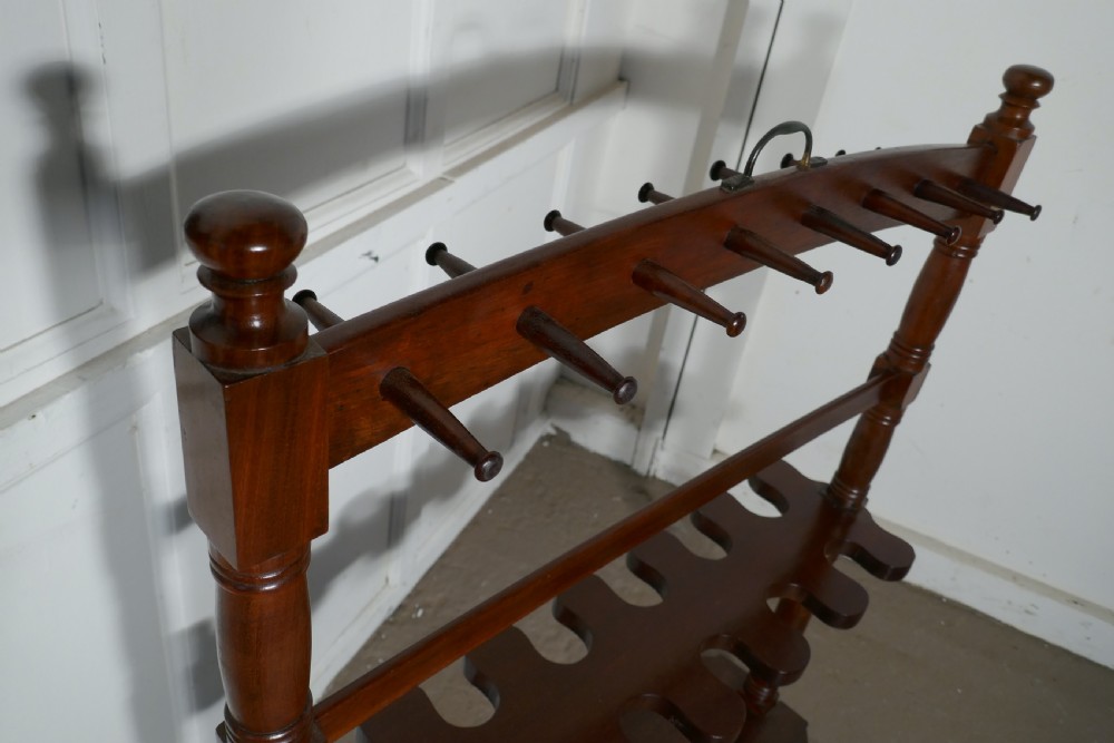 A Double Sided Georgian Mahogany Boot and Whip Rack.  View II