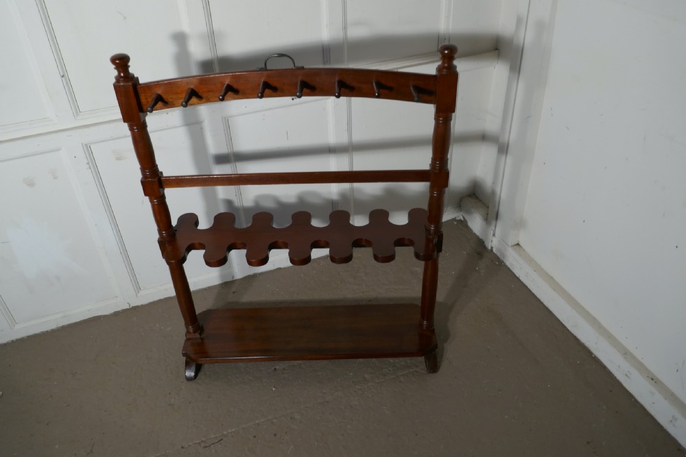 A Double Sided Georgian Mahogany Boot and Whip Rack.  View IV