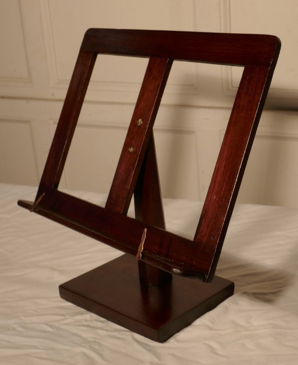 Mahogany Easel Style Book Rest, Reading Stand View III
