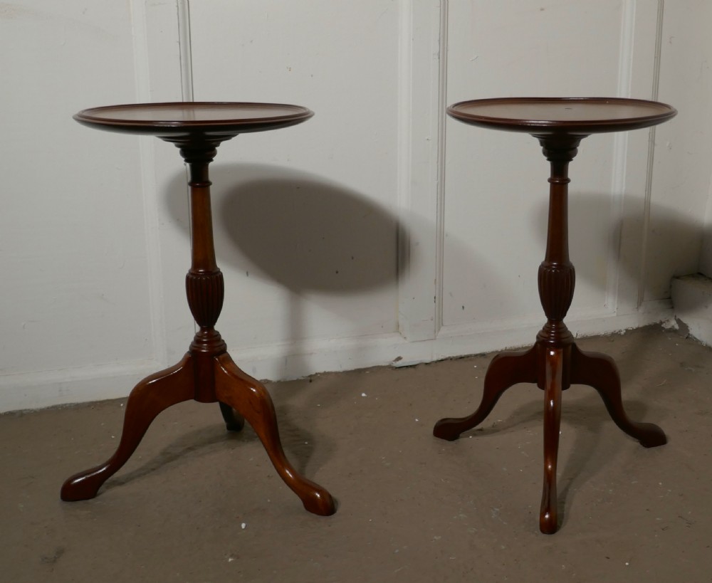 A Pair of Small Mahogany Wine Tables View IV
