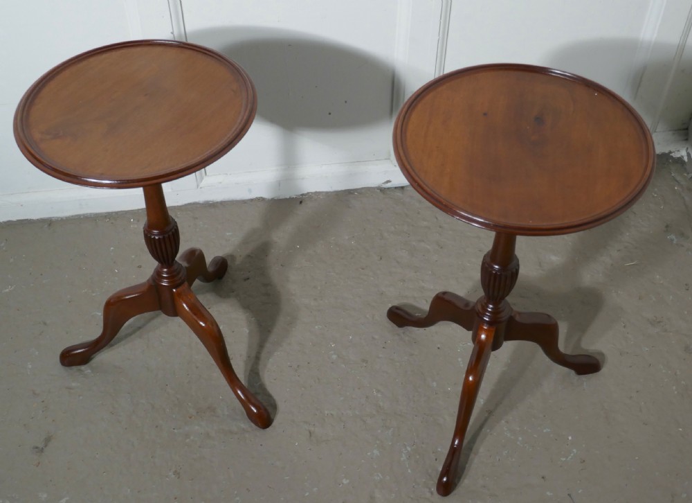 A Pair of Small Mahogany Wine Tables View V