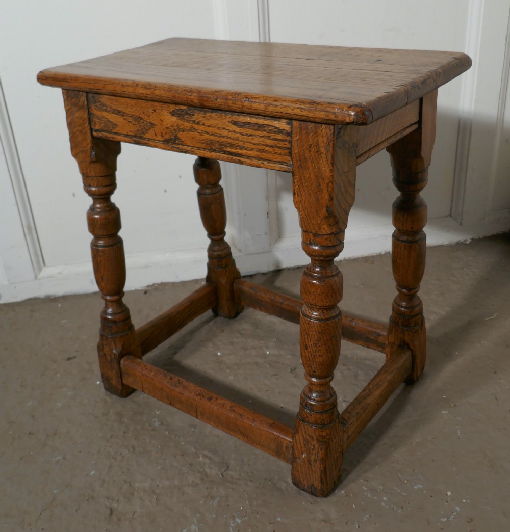 19th Century Golden Oak Joint Stool View IV