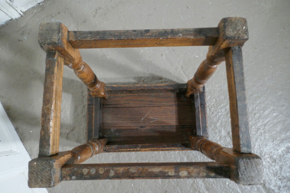 19th Century Golden Oak Joint Stool View V