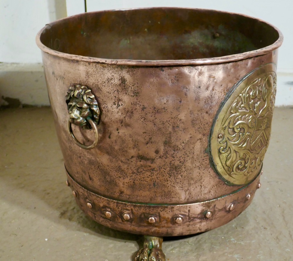19th Century Copper Log Bin View III