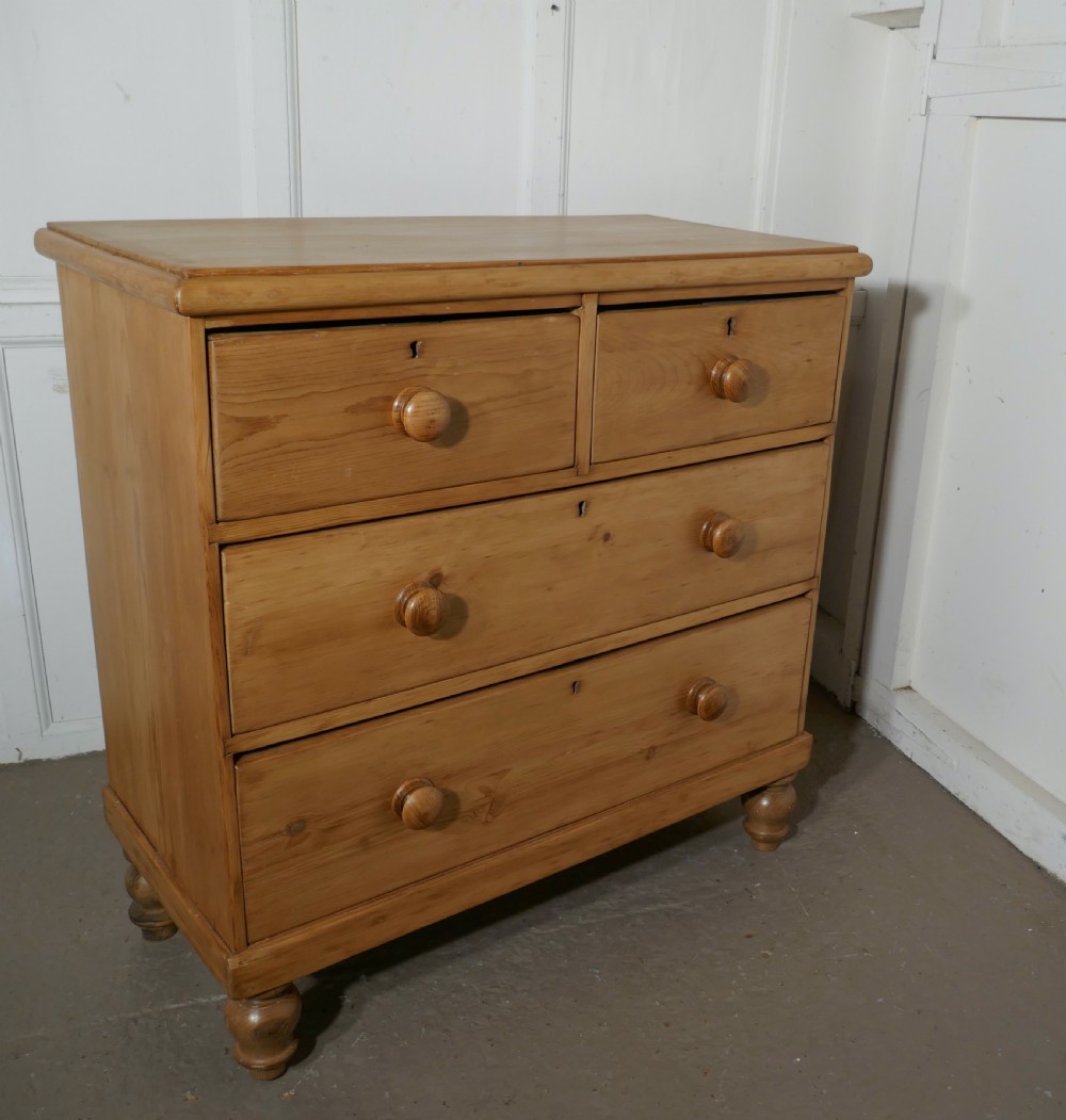 Victorian Stripped Pine Chest of Drawers View V