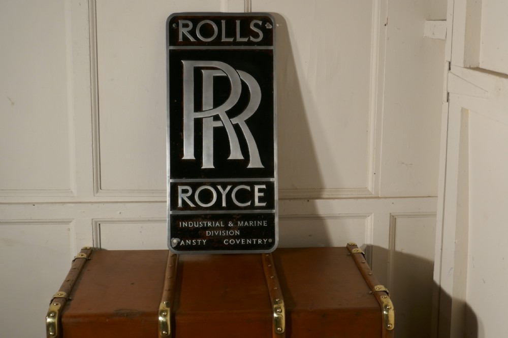Large Original Cast Aluminium Rolls Royce Garage Wall Plaque  View IV