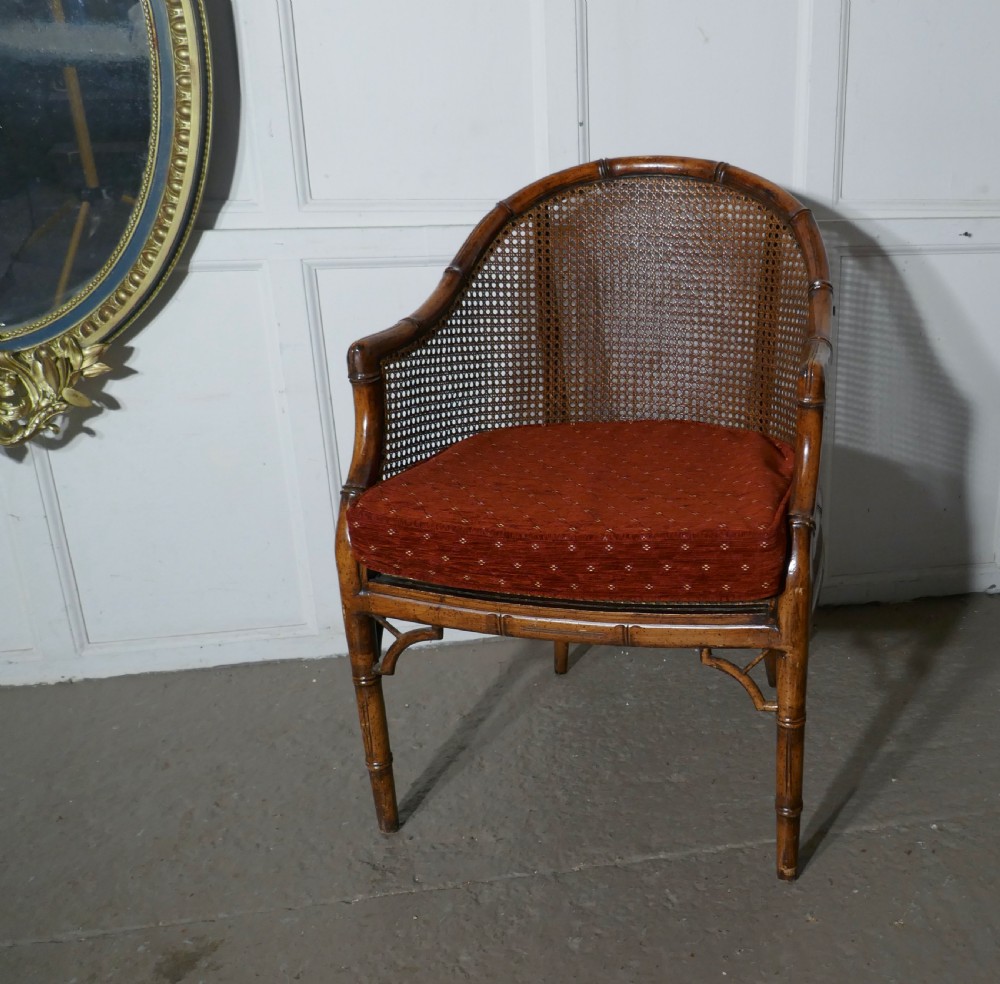 A Set of 6 Art Deco Golden Simulated Bamboo Dining Chairs View II