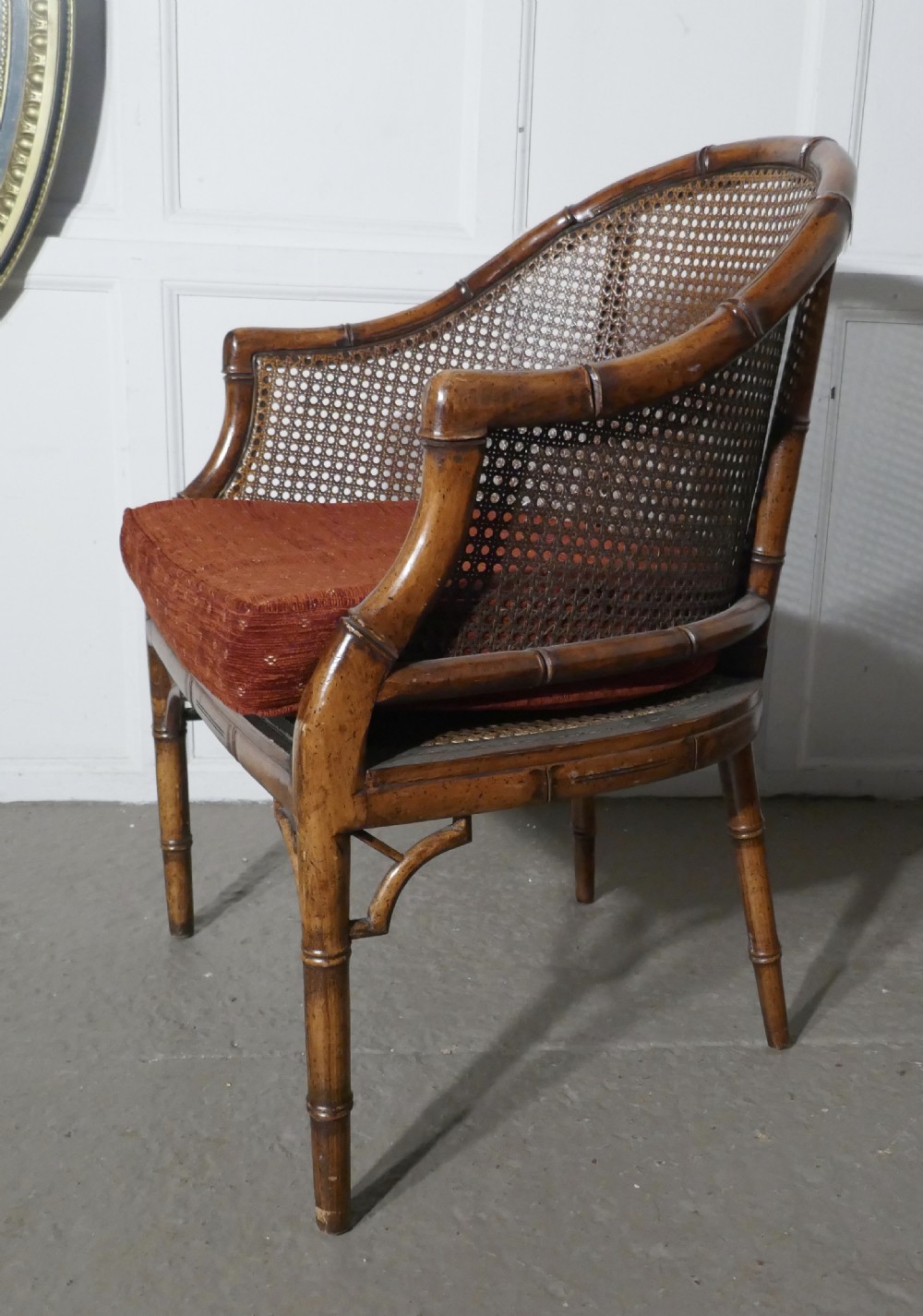 A Set of 6 Art Deco Golden Simulated Bamboo Dining Chairs View III