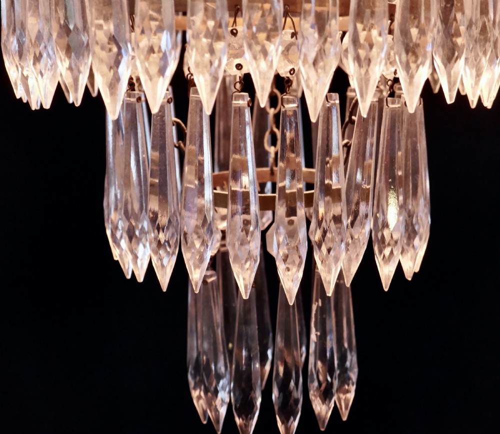 A Charming  Art Deco 4 Tier Waterfall Pendant Chandelier View IV