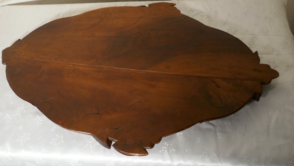 French Walnut Wine Tray Carved with Vine Leaves View VI