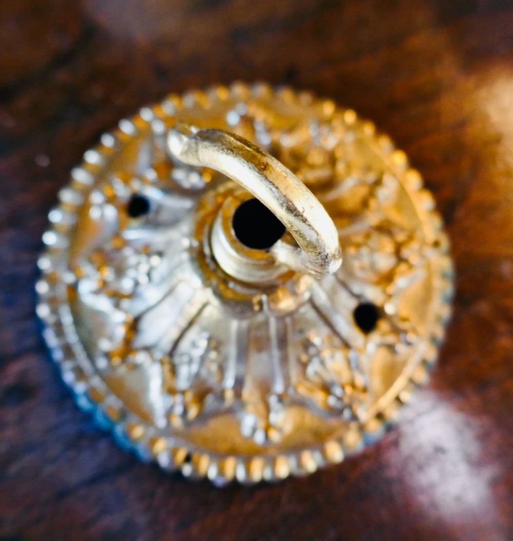 A French Gilded Brass 6 Branch Rococo Cherub Chandelier  View IX