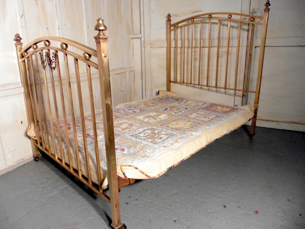 A Lovely Victorian Brass Double Bed View V