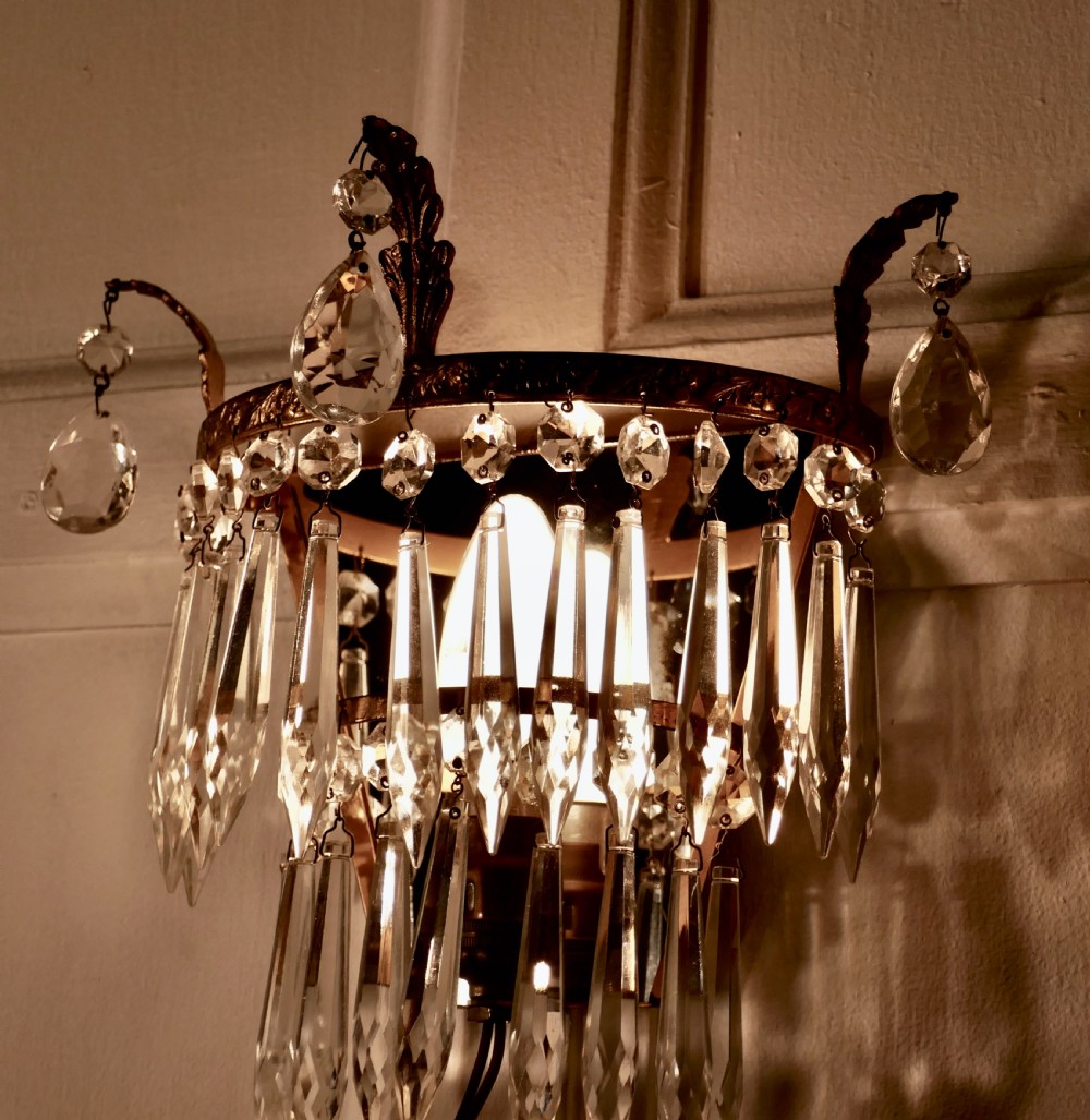 A Charming Pair of Waterfall Chandelier Wall Lights View IV