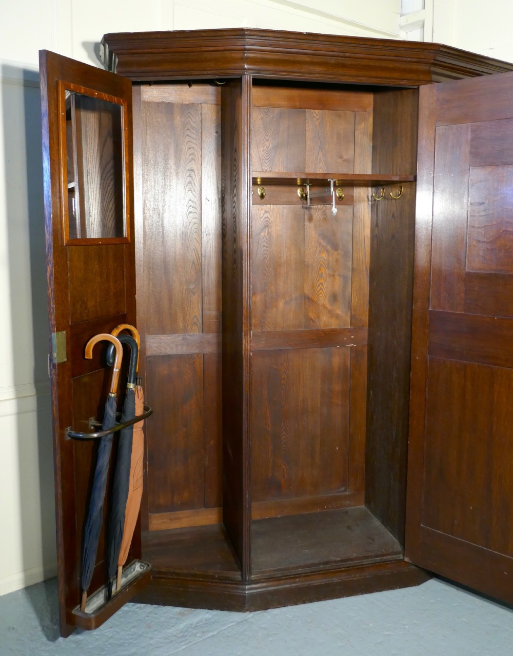 Large Arts and Crafts Hall Wardrobe , made by Gillow for Liberty View XII
