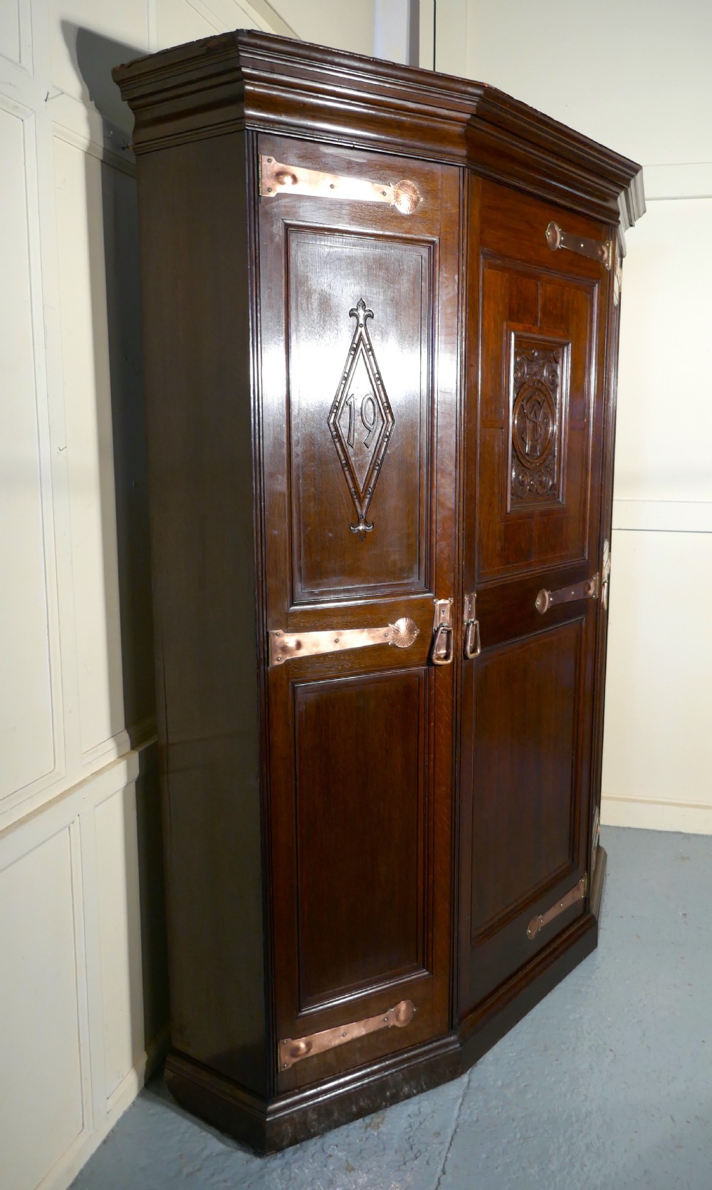 Large Arts and Crafts Hall Wardrobe , made by Gillow for Liberty View XIII