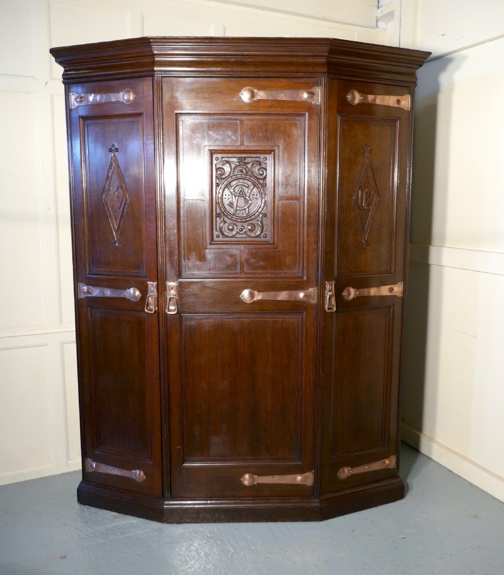 Large Arts and Crafts Hall Wardrobe , made by Gillow for Liberty View XIV