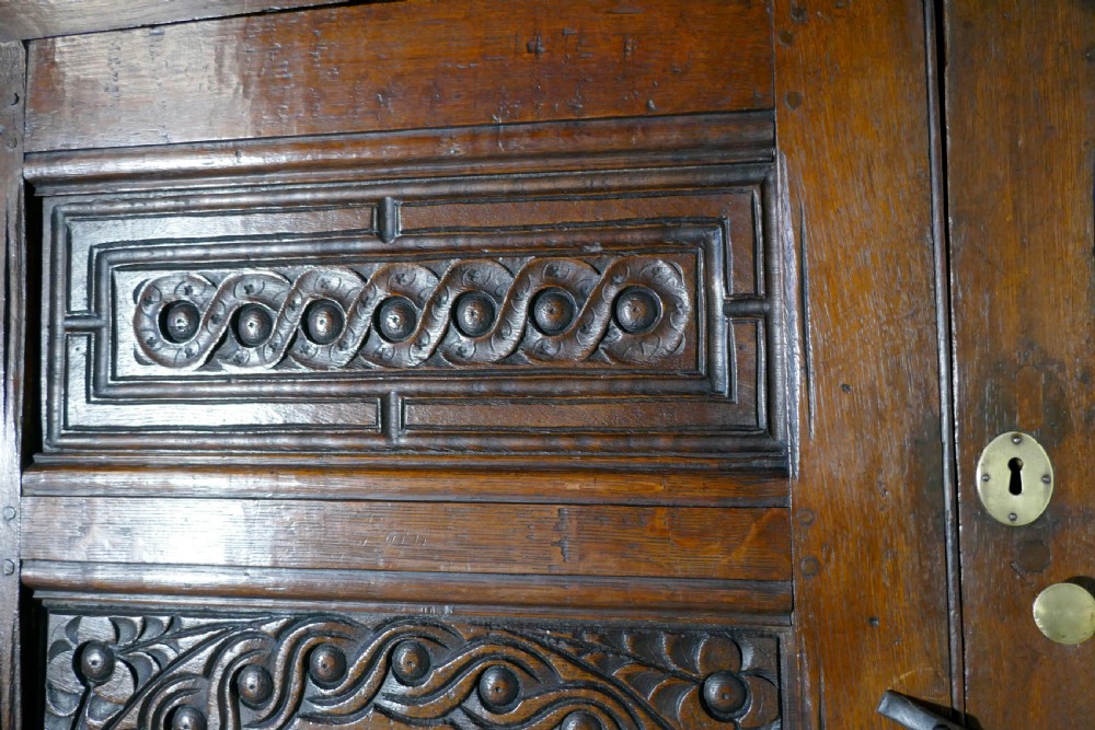 17th Century Welsh Oak Housekeepers Hanging Cupboard View V