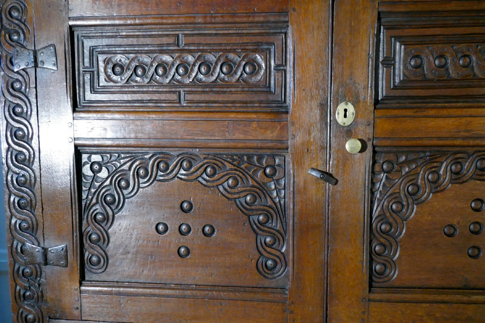 17th Century Welsh Oak Housekeepers Hanging Cupboard View VIII