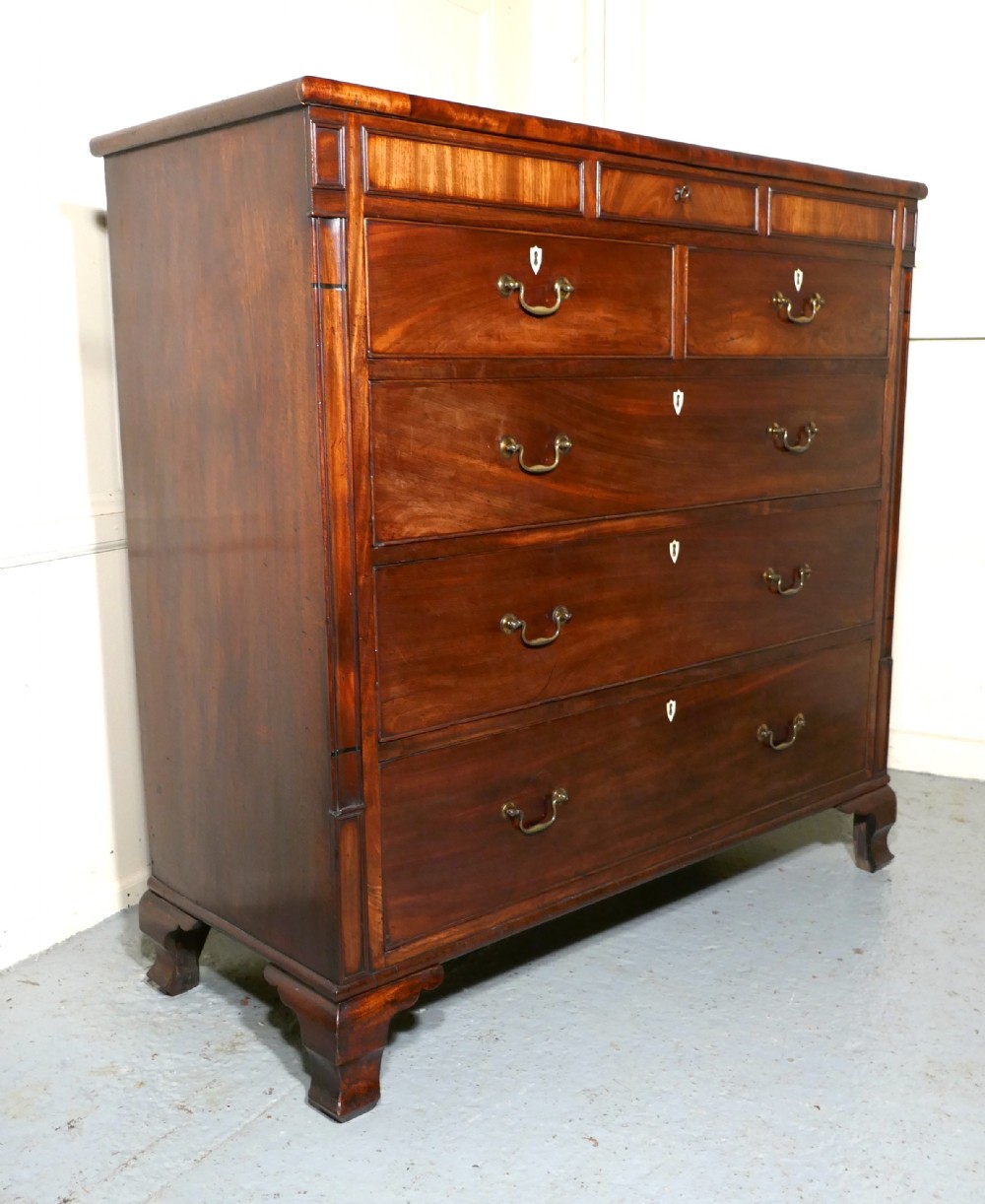 A Large William IV  Flame Mahogany Chest of Drawers