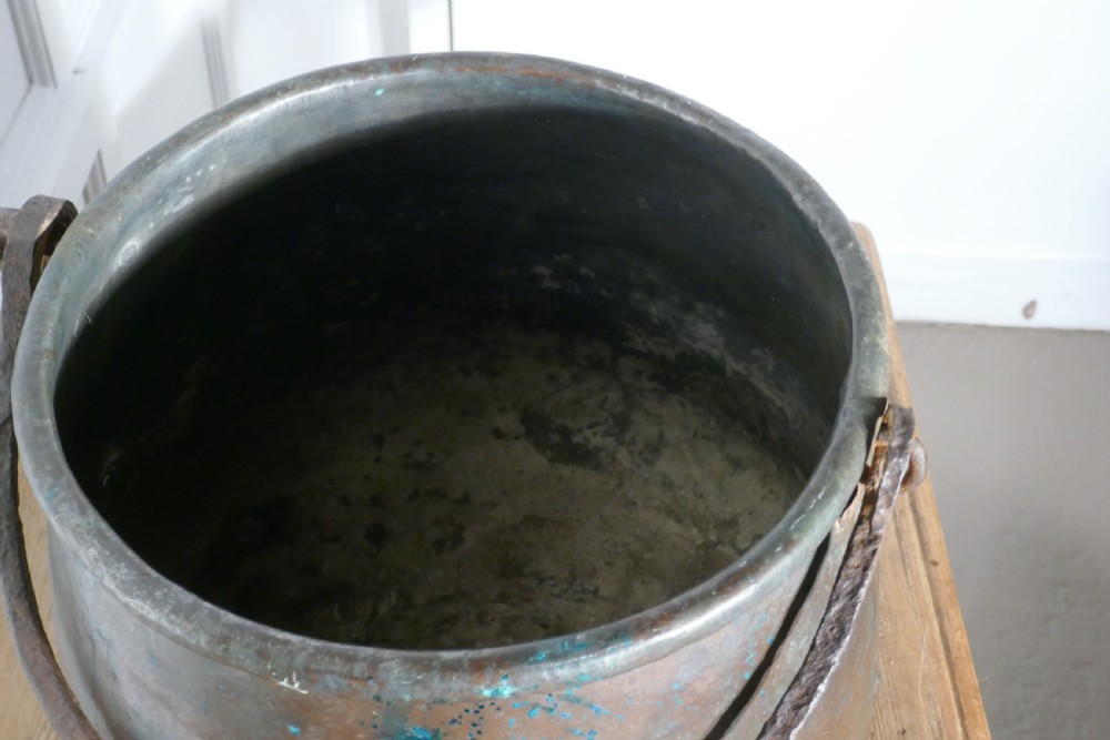 19th Century Copper Cauldron or Log Bin   View VI
