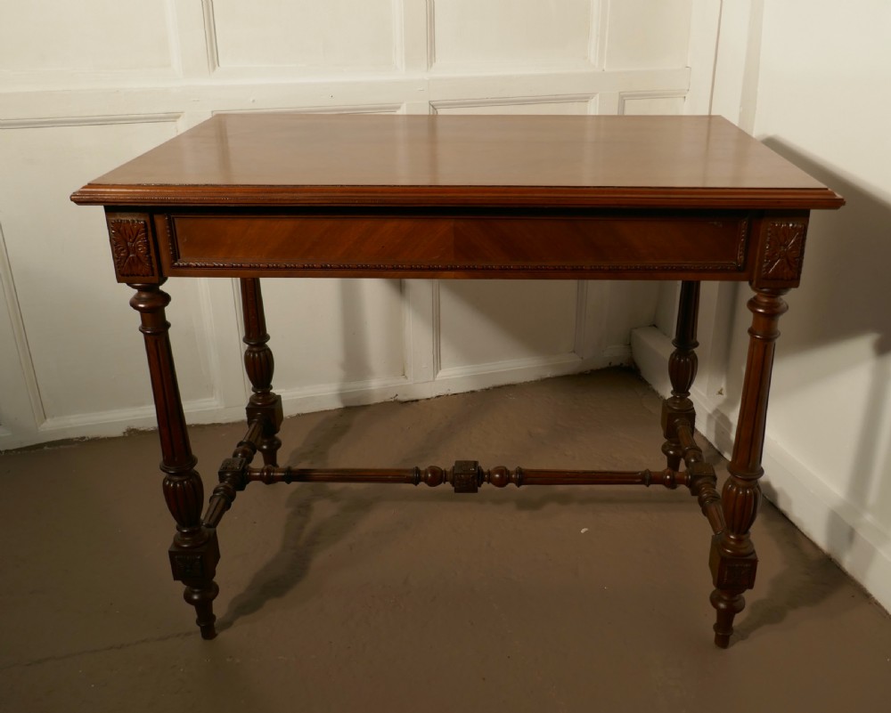 An Elegant Edwardian Mahogany Writing Table View V
